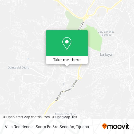 Villa Residencial Santa Fe 3ra Sección map