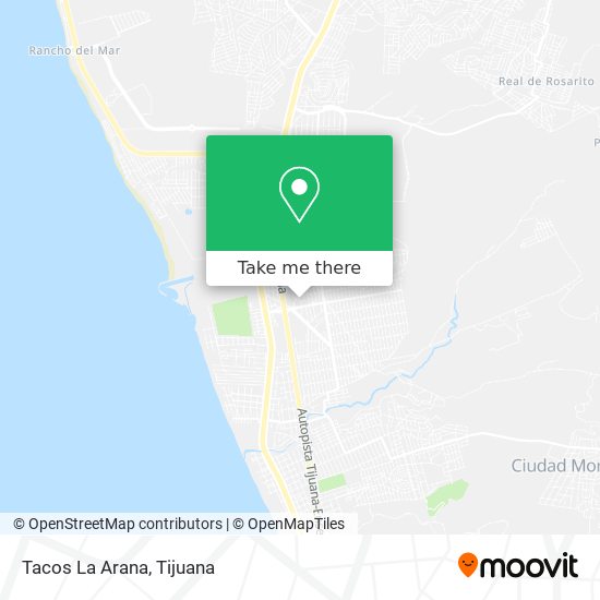 Tacos La Arana map