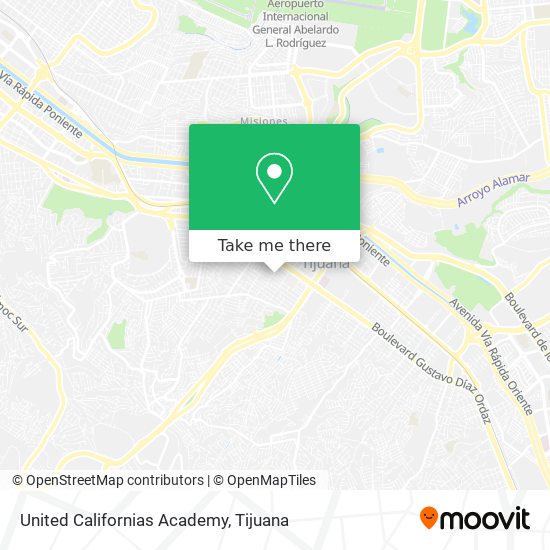 United Californias Academy map
