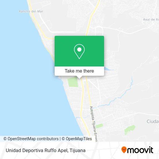 Unidad Deportiva Ruffo Apel map