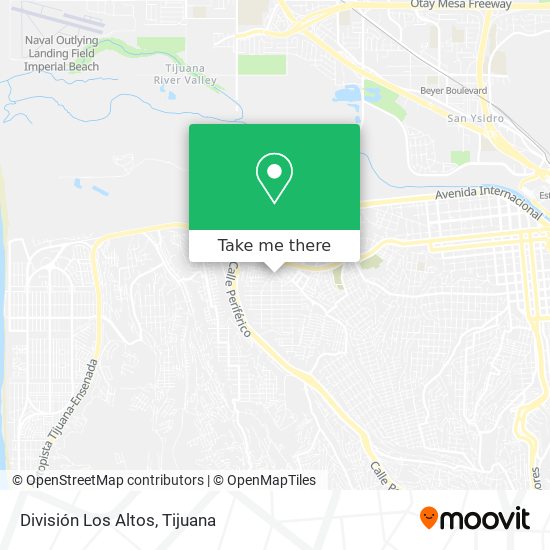 División Los Altos map