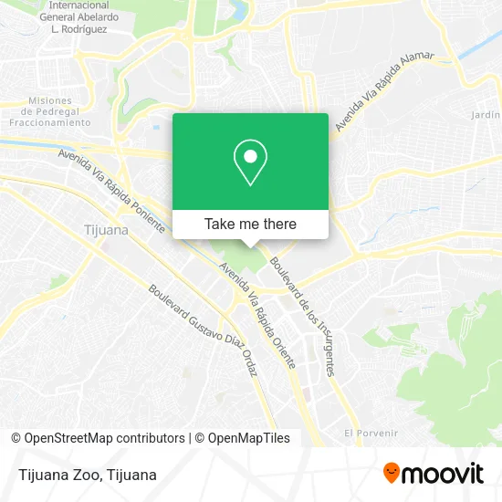 Tijuana Zoo map