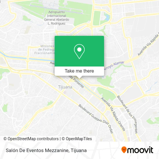 Mapa de Salón De Eventos Mezzanine