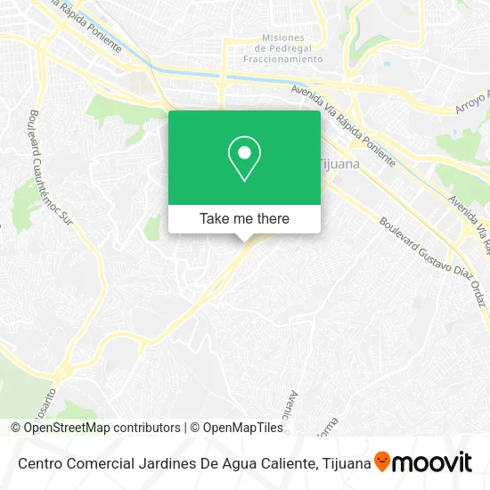 Centro Comercial Jardines De Agua Caliente map