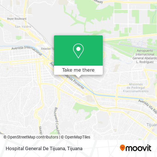 Hospital General De Tijuana map