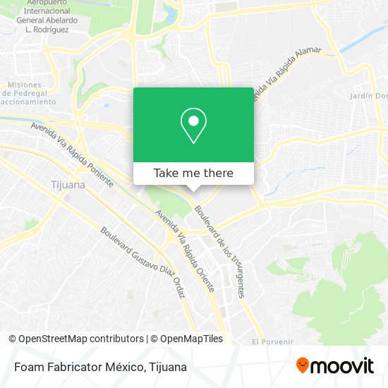 Mapa de Foam Fabricator México