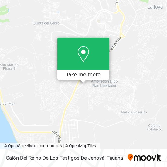 Salón Del Reino De Los Testigos De Jehová map