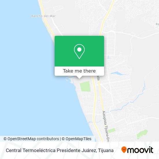 Mapa de Central Termoeléctrica Presidente Juárez