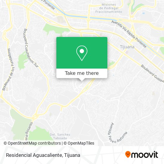 Residencial Aguacaliente map