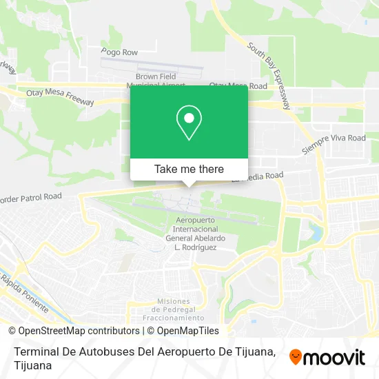 Terminal De Autobuses Del Aeropuerto De Tijuana map