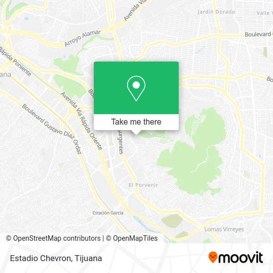 Estadio Chevron map