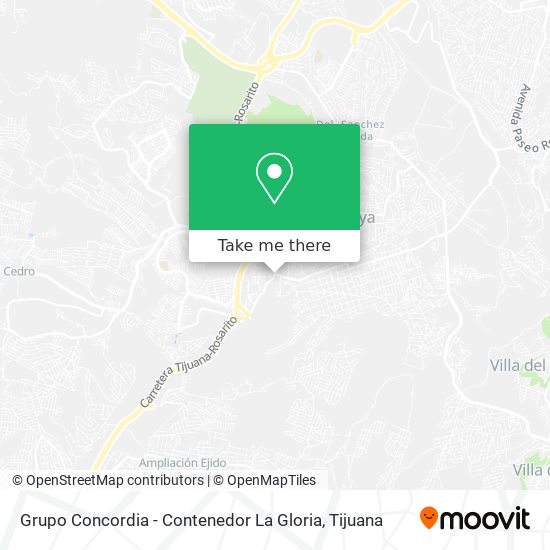 Grupo Concordia - Contenedor La Gloria map