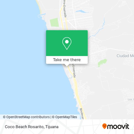 Coco Beach Rosarito map