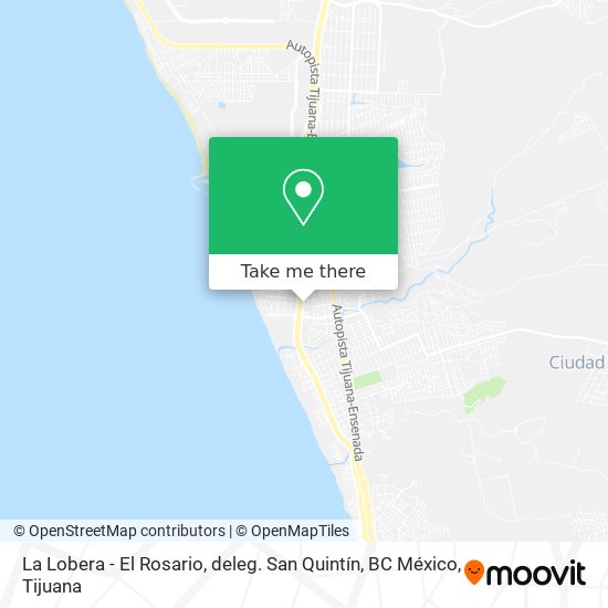 Mapa de La Lobera - El Rosario, deleg. San Quintín, BC México