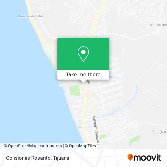 Colisiones Rosarito map