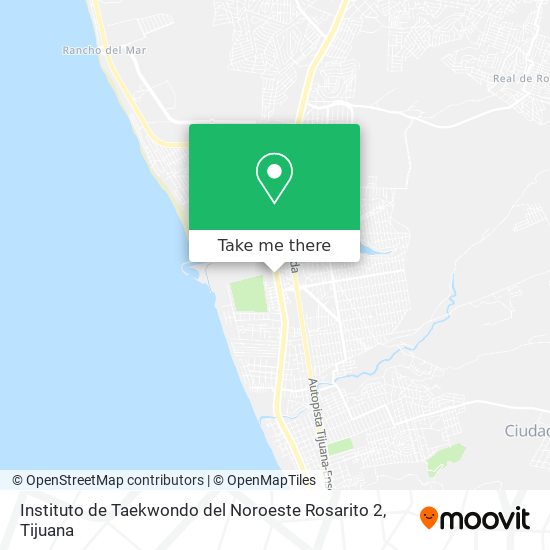 Instituto de Taekwondo del Noroeste Rosarito 2 map