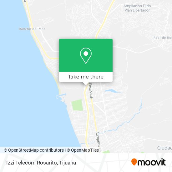 Izzi Telecom Rosarito map