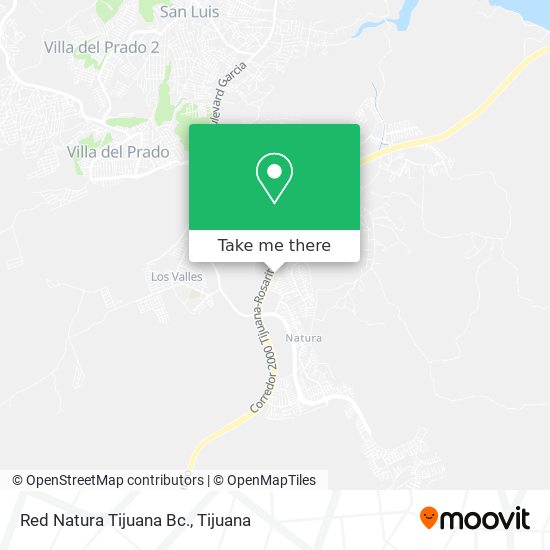 Red Natura Tijuana Bc. map