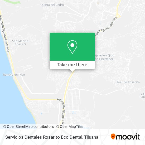 Mapa de Servicios Dentales Rosarito Eco Dental