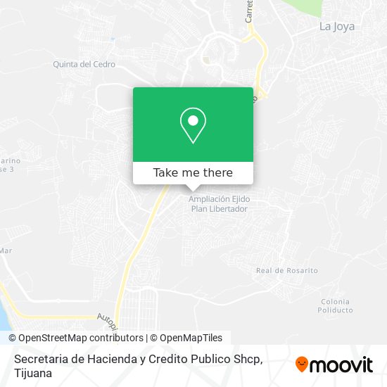 Mapa de Secretaria de Hacienda y Credito Publico Shcp