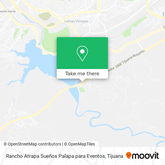 Mapa de Rancho Atrapa Sueños Palapa para Eventos