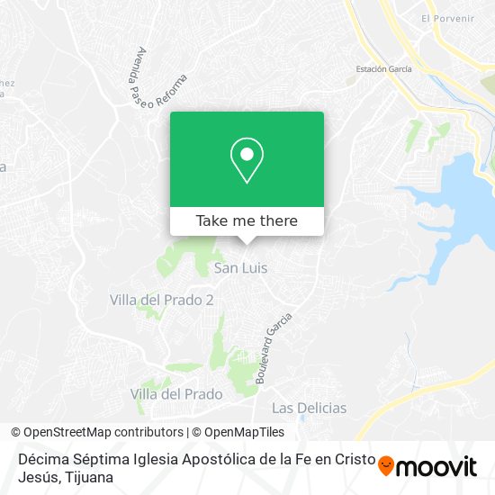 Décima Séptima Iglesia Apostólica de la Fe en Cristo Jesús map