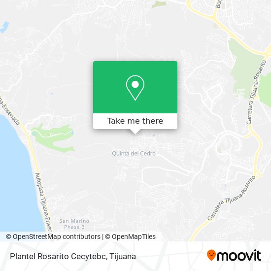 Mapa de Plantel Rosarito Cecytebc