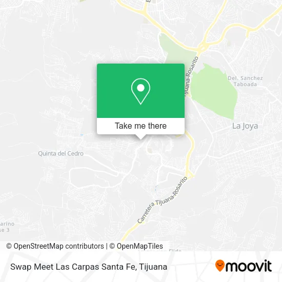 Swap Meet Las Carpas Santa Fe map