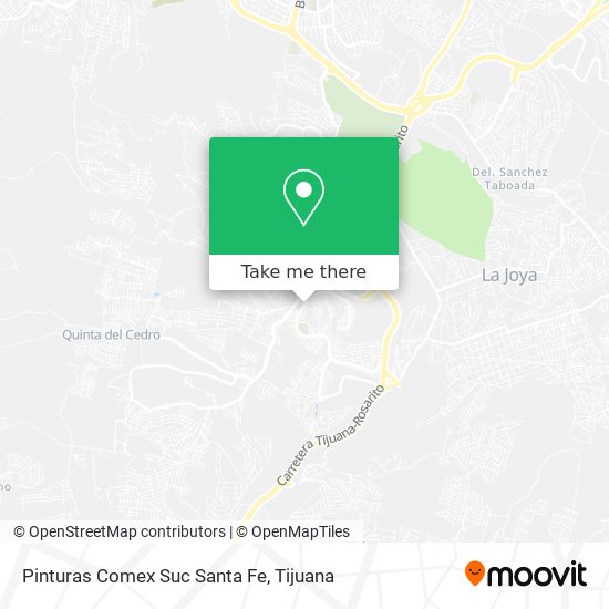 Pinturas Comex Suc Santa Fe map
