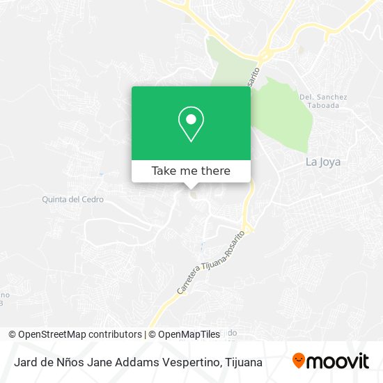 Jard de Nños Jane Addams Vespertino map