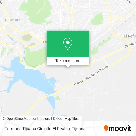 Mapa de Terrenos Tijuana Circuito El Realito