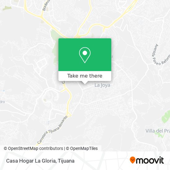 Mapa de Casa Hogar La Gloria