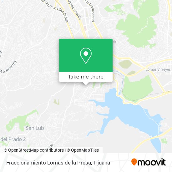 Fraccionamiento Lomas de la Presa map