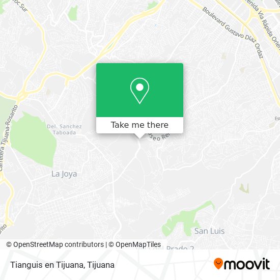 Tianguis en Tijuana map