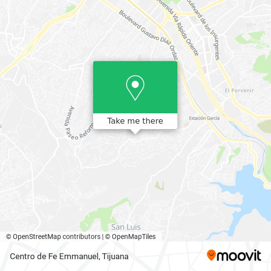 Mapa de Centro de Fe Emmanuel