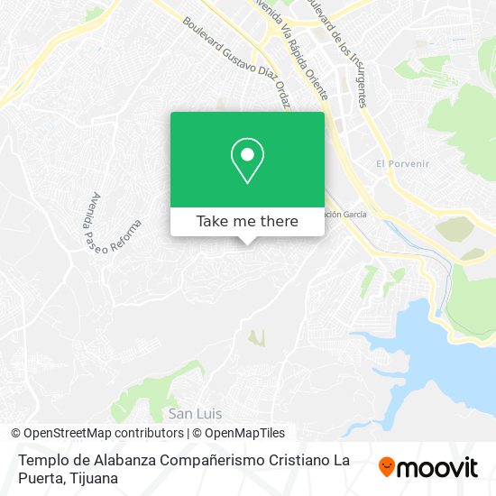 Templo de Alabanza Compañerismo Cristiano La Puerta map