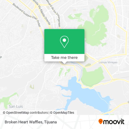 Mapa de Broken Heart Waffles