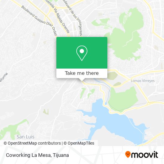 Coworking La Mesa map