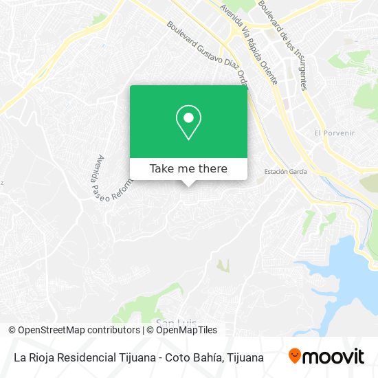 Mapa de La Rioja Residencial Tijuana - Coto Bahía