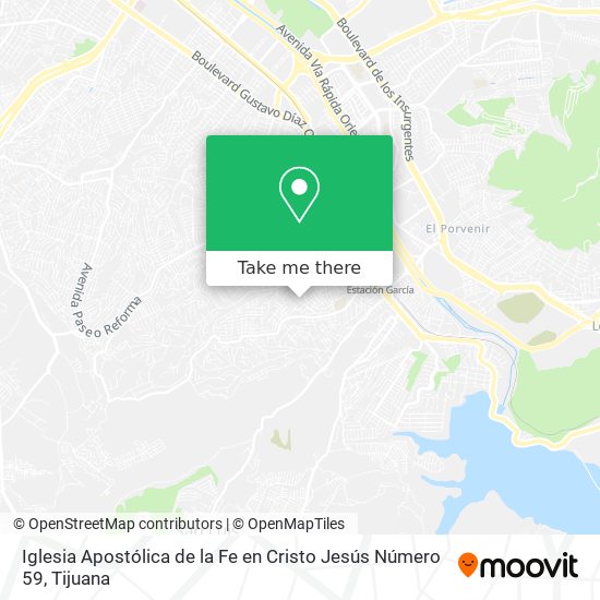 Iglesia Apostólica de la Fe en Cristo Jesús Número 59 map