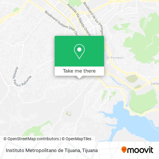 Instituto Metropolitano de Tijuana map
