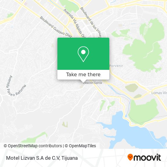 Mapa de Motel Lizvan S.A de C.V