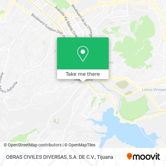 Mapa de OBRAS CIVILES DIVERSAS, S.A. DE C.V.
