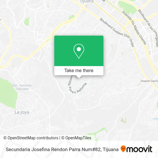 Secundaria Josefina Rendon Parra Num#82 map