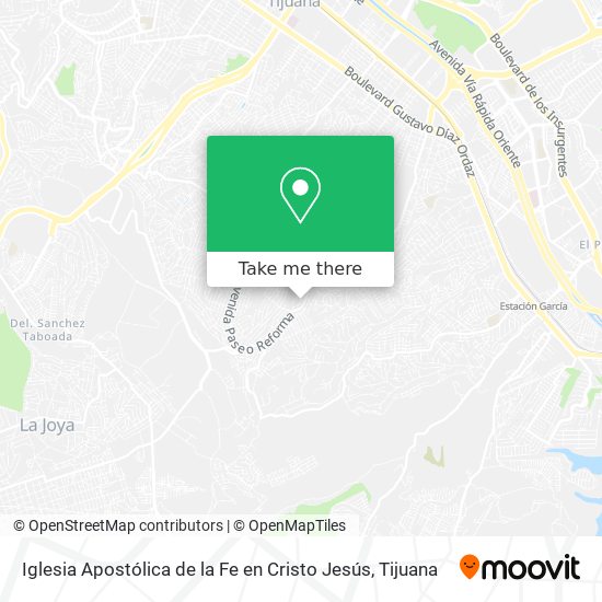 Iglesia Apostólica de la Fe en Cristo Jesús map
