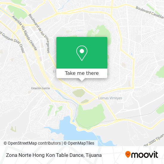Zona Norte Hong Kon Table Dance map