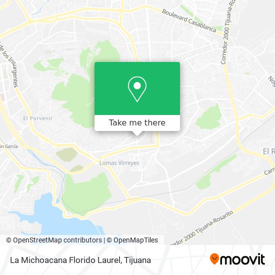 La Michoacana Florido Laurel map