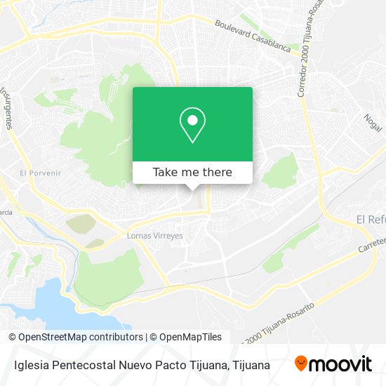 Mapa de Iglesia Pentecostal Nuevo Pacto Tijuana