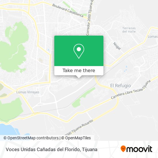 Voces Unidas Cañadas del Florido map