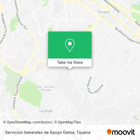 Servicios Generales de Apoyo Gema map